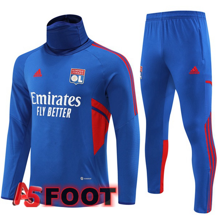 Survetement De Foot Lyon OL Col haut Bleu 2022/2023