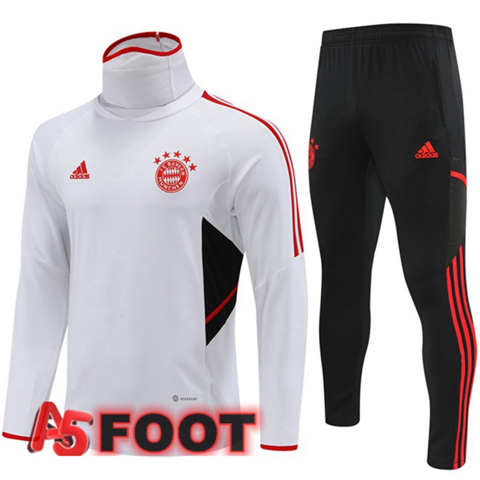 Survetement De Foot Bayern Munich Col haut Blanc 2022/2023