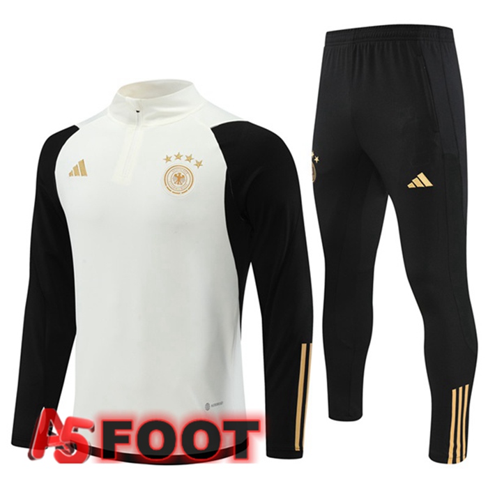 Survetement De Foot Allemagne Blanc Noir 2022/2023