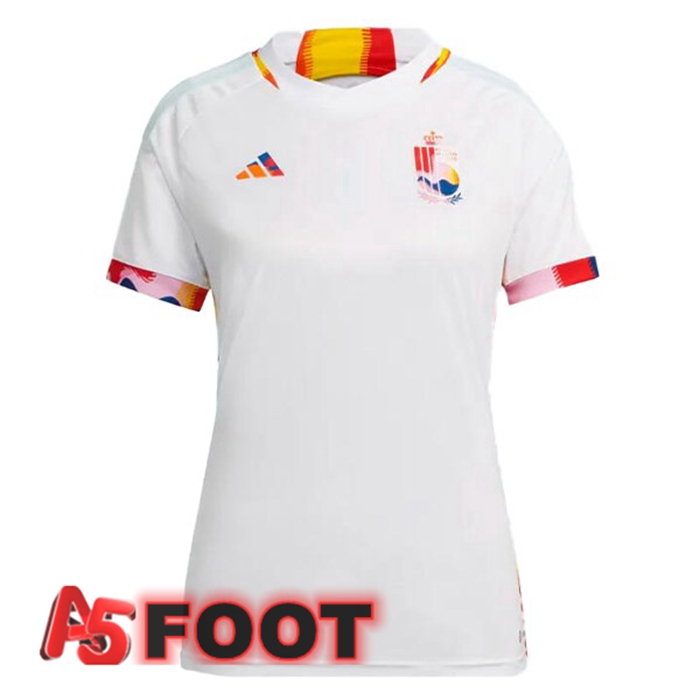 Maillot Equipe De Belgique Femme Exterieur Blanc 2022/2023