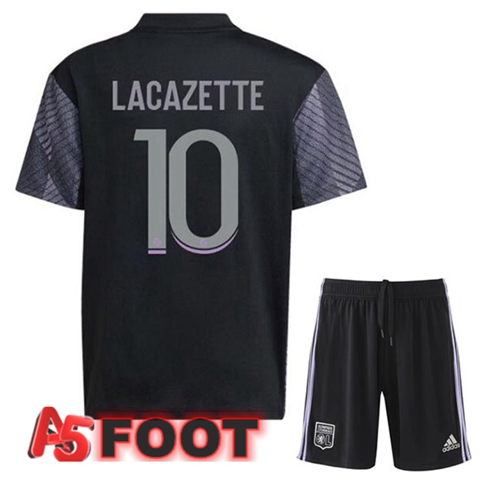 Maillot Foot Lyon OL (LACAZETTE 10) Enfant Third Noir 2022/2023