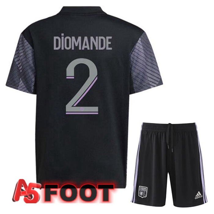 Maillot Foot Lyon OL (DIOMANDE 2) Enfant Third Noir 2022/2023