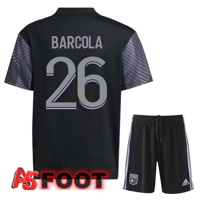 Maillot Foot Lyon OL (BARCOLA 26) Enfant Third Noir 2022/2023