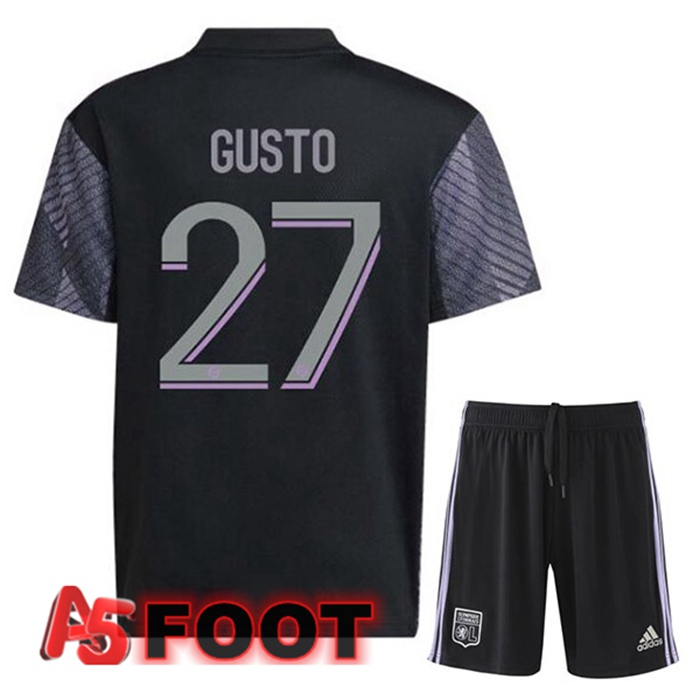 Maillot Foot Lyon OL (GUSTO 27) Enfant Third Noir 2022/2023