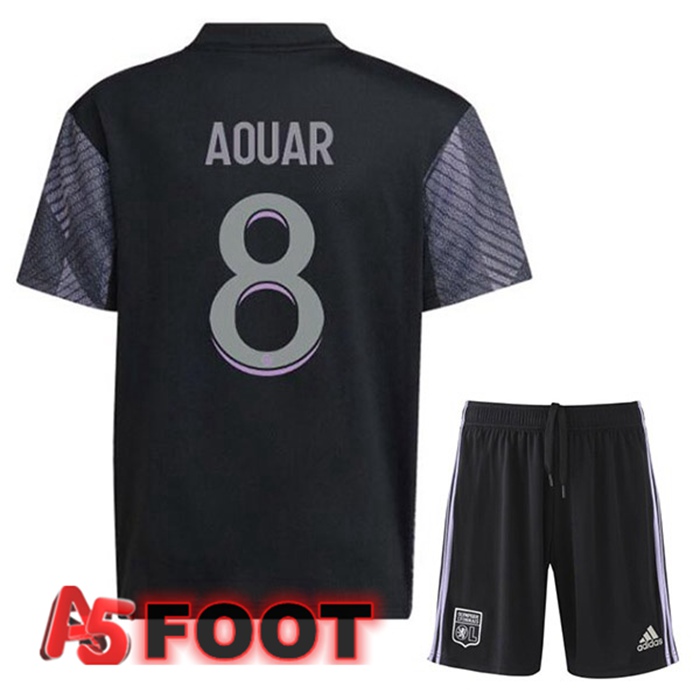 Maillot Foot Lyon OL (AOUAR 8) Enfant Third Noir 2022/2023