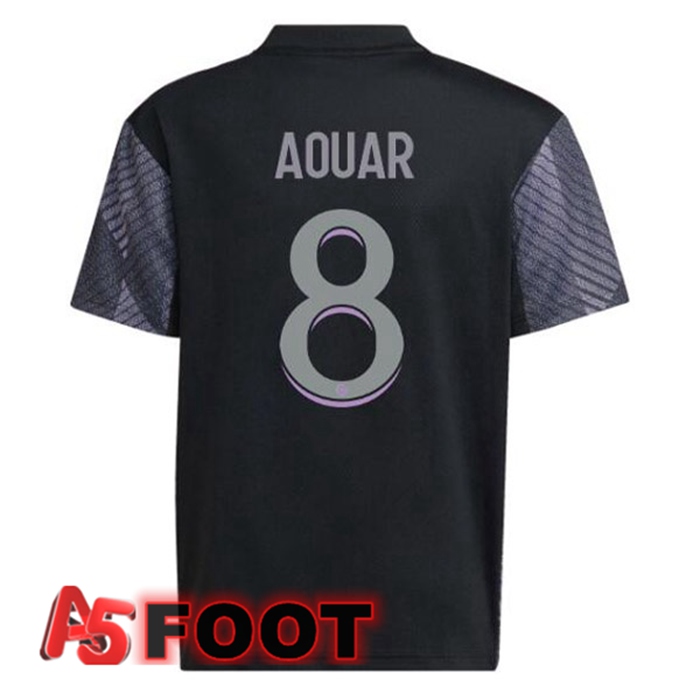 Maillot Foot Lyon OL (AOUAR 8) Third Noir 2022/2023