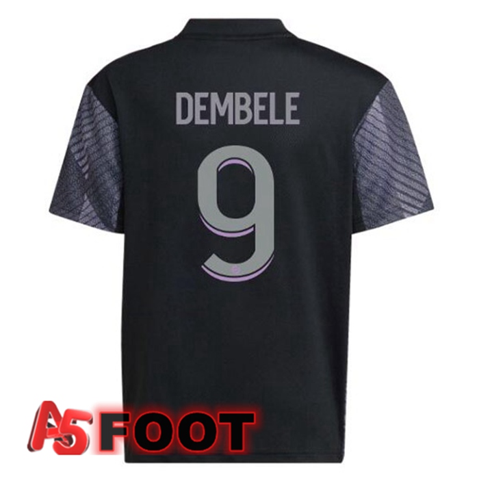 Maillot Foot Lyon OL (DEMBÉLÉ 9) Third Noir 2022/2023
