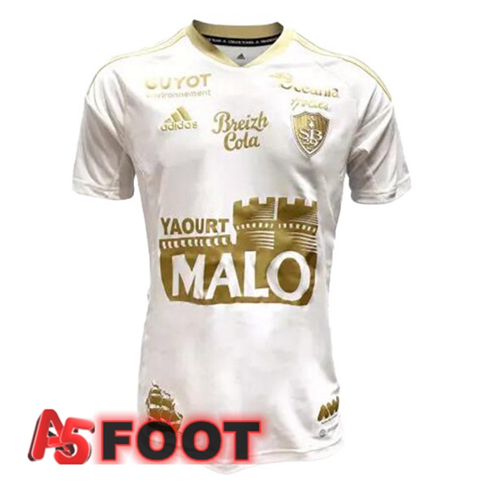 Maillot Foot Stade Brestois Exterieur Blanc 2022/2023