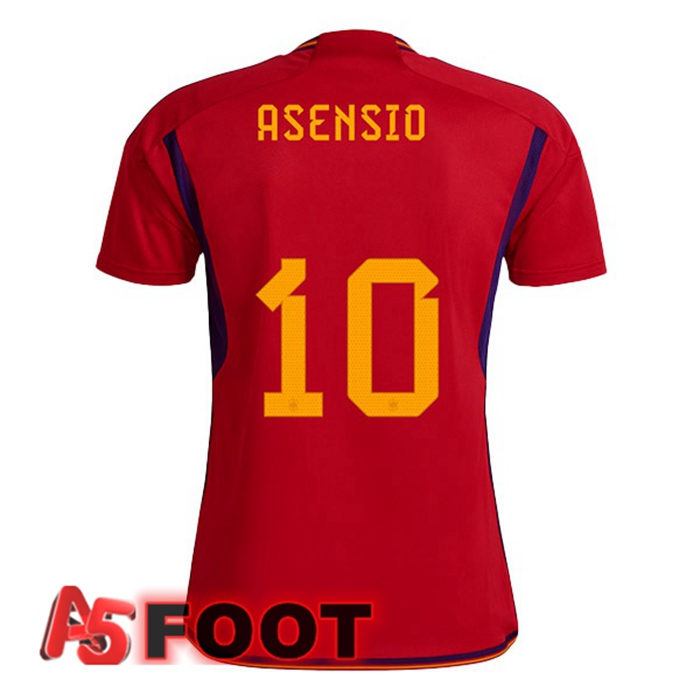 Maillot Equipe De Espagne (ASENSIO 10) Domicile Rouge 2022/2023