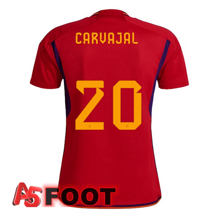 Maillot Equipe De Espagne (CARVAJAL 20) Domicile Rouge 2022/2023