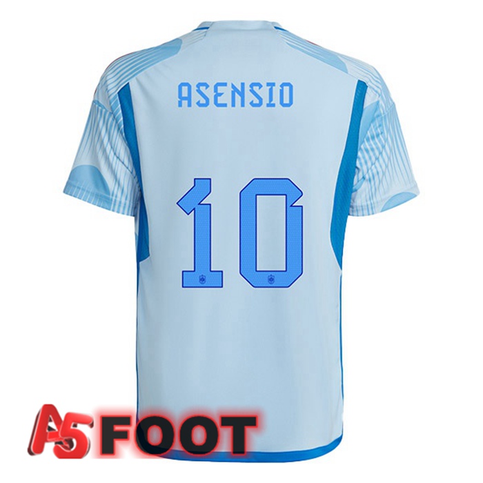 Maillot Equipe De Espagne (ASENSIO 10) Exterieur Bleu Blanc 2022/2023