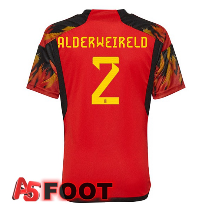 Maillot Equipe De Belgique (ALDERWEIRELD 2) Domicile Rouge 2022/2023