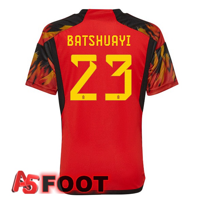 Maillot Equipe De Belgique (BATSHUAYI 23) Domicile Rouge 2022/2023