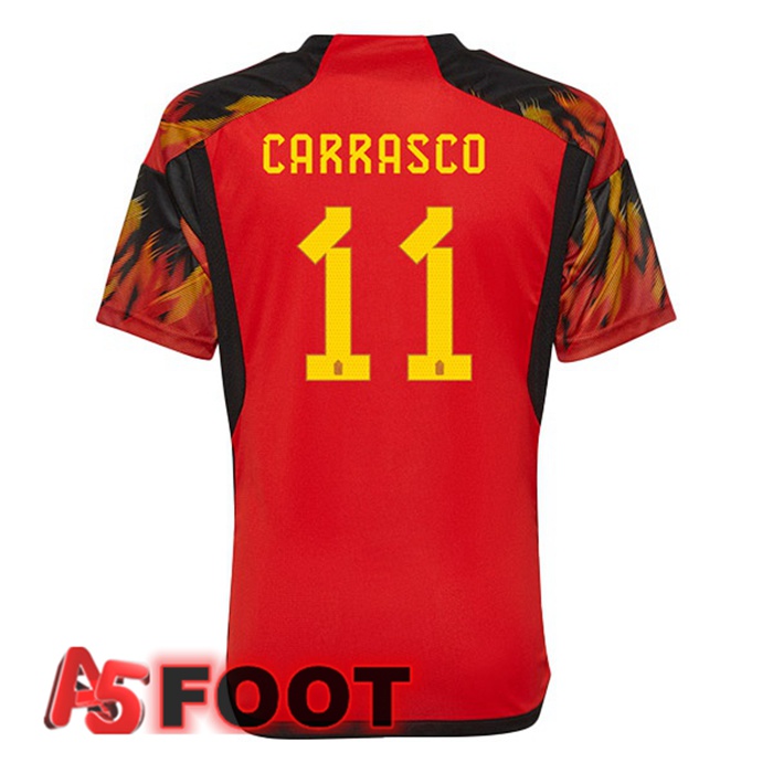 Maillot Equipe De Belgique (CARRASCO 11) Domicile Rouge 2022/2023