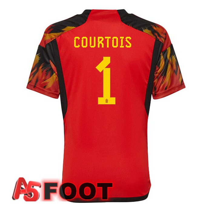 Maillot Equipe De Belgique (COURTOIS 1) Domicile Rouge 2022/2023