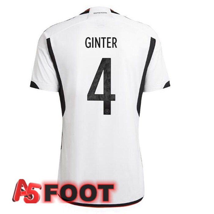 Maillot Equipe De Allemagne (GINTER 4) Domicile Noir Blanc 2022/2023