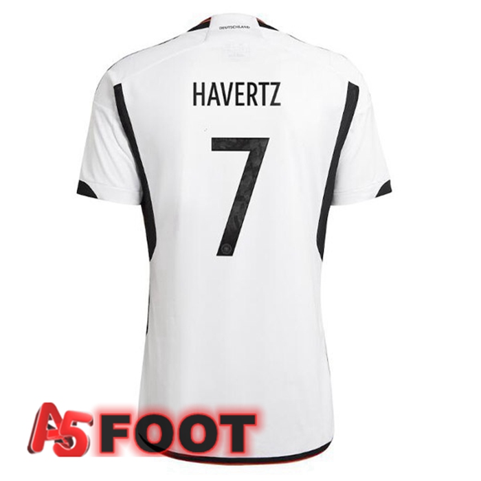 Maillot Equipe De Allemagne (HAVERTZ 7) Domicile Noir Blanc 2022/2023