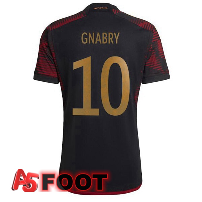 Maillot Equipe De Allemagne (GNABRY 10) Exterieur Noir 2022/2023