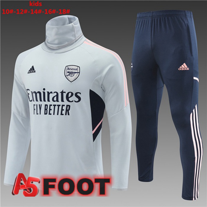 Survetement De Foot Arsenal Col haut Enfant Gris 2022/2023