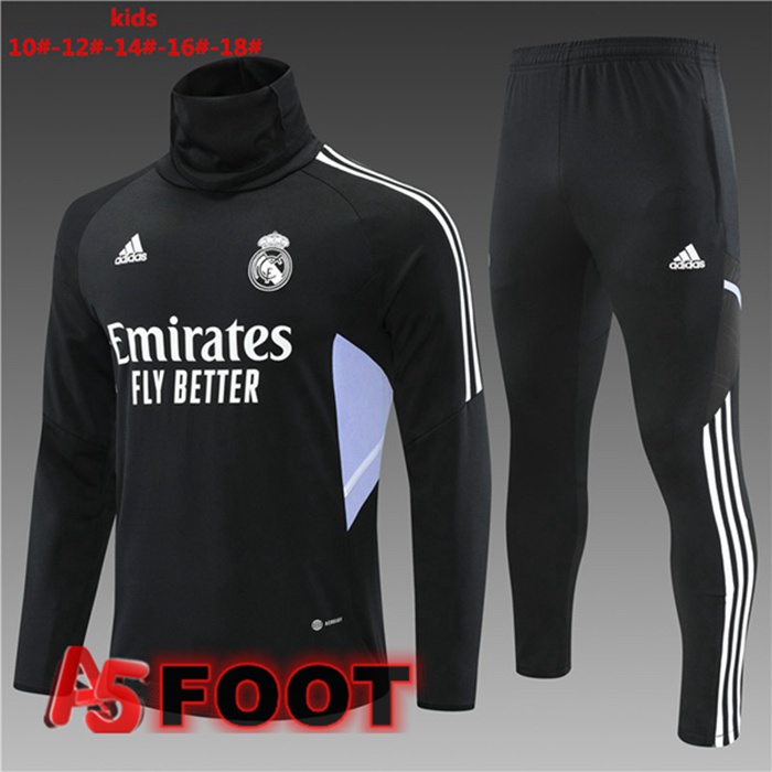 Survetement De Foot Real Madrid Col haut Enfant Noir 2022/2023