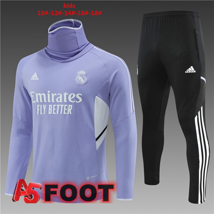 Survetement De Foot Real Madrid Col haut Enfant Pourpre 2022/2023