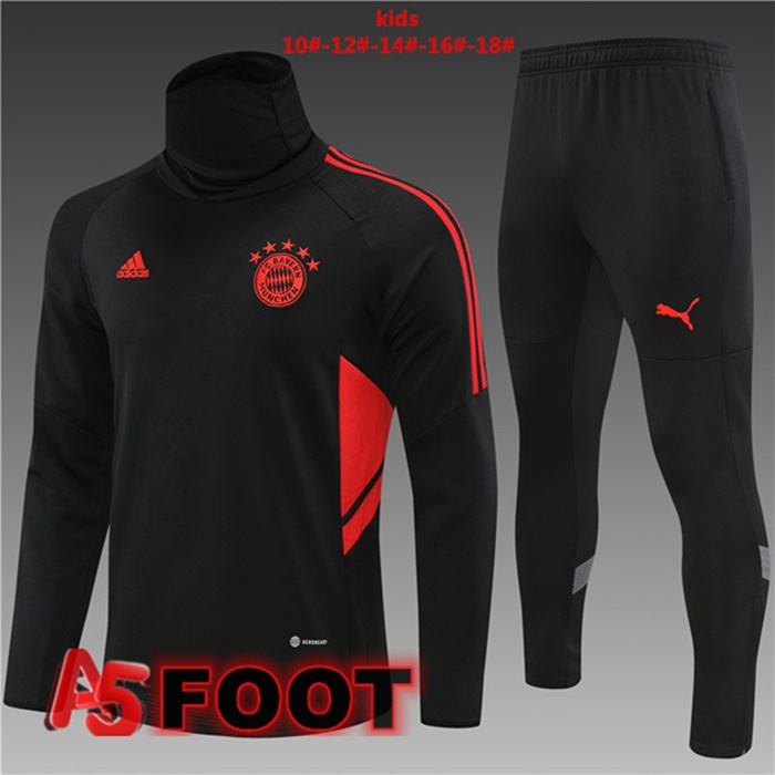 Survetement De Foot Bayern Munich Col haut Enfant Noir 2022/2023