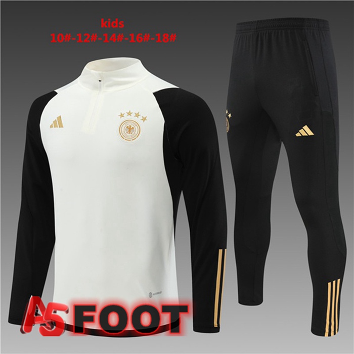 Survetement De Foot Allemagne Enfant Blanc Noir 2022/2023