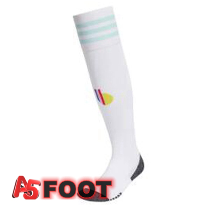 Chaussettes De Foot Belgique Exterieur Blanc 2022/2023
