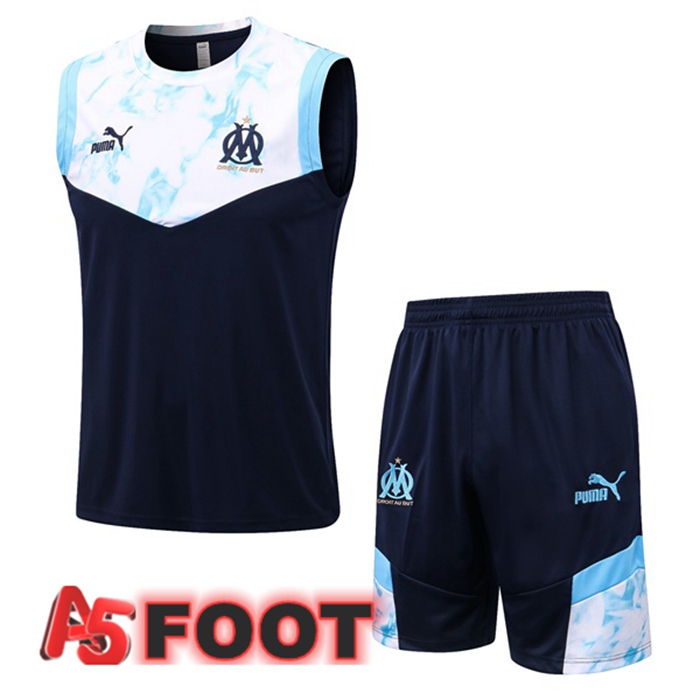 Gilet De Foot Marseille OM + Shorts Noir Blanc 2022/2023