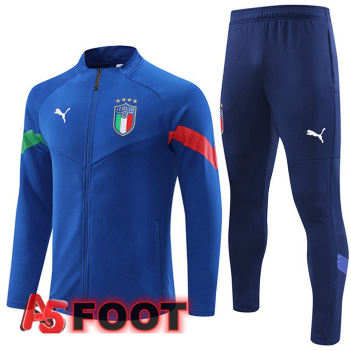 Ensemble Veste Survetement de Foot Italie Bleu 2022/2023