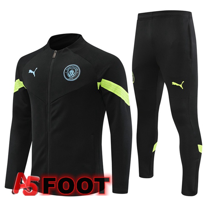 Ensemble Veste Survetement de Foot Manchester City Noir 2022/2023