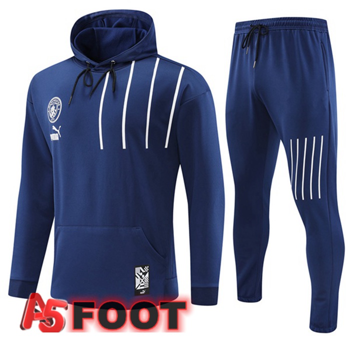 Ensemble Survetement Veste A Capuche Manchester City Bleu Royal 2022/2023