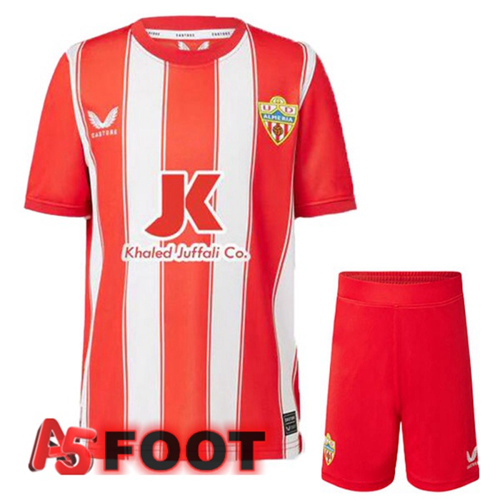Maillot Foot UD Almeria Enfant Domicile Rouge Blanc 2022/2023