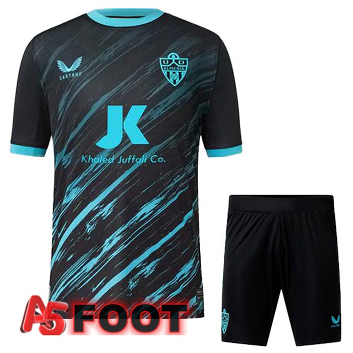 Maillot Foot UD Almeria Enfant Exterieur Noir Bleu 2022/2023