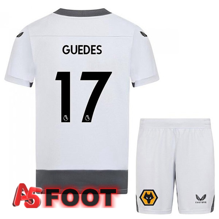 Maillot Foot Wolves (FABIO SILVA 17) Enfant Third Blanc Gris 2022/2023