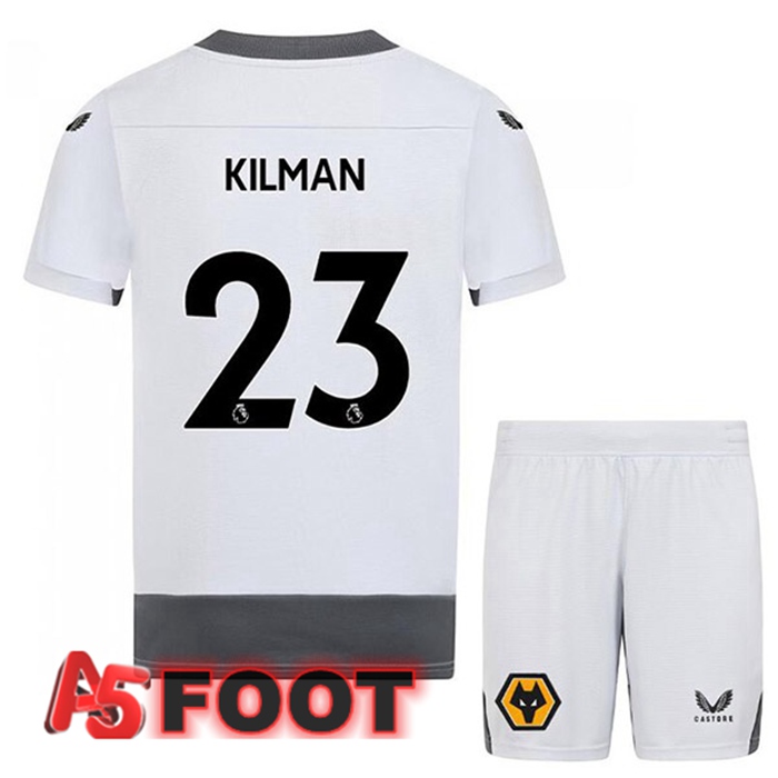 Maillot Foot Wolves (KILMAN 23) Enfant Third Blanc Gris 2022/2023
