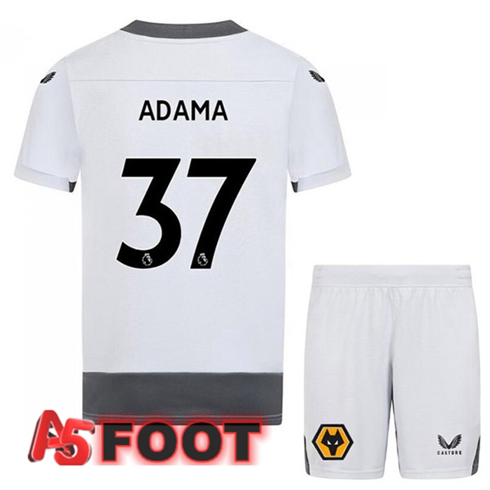 Maillot Foot Wolves (ADAMA 37) Enfant Third Blanc Gris 2022/2023