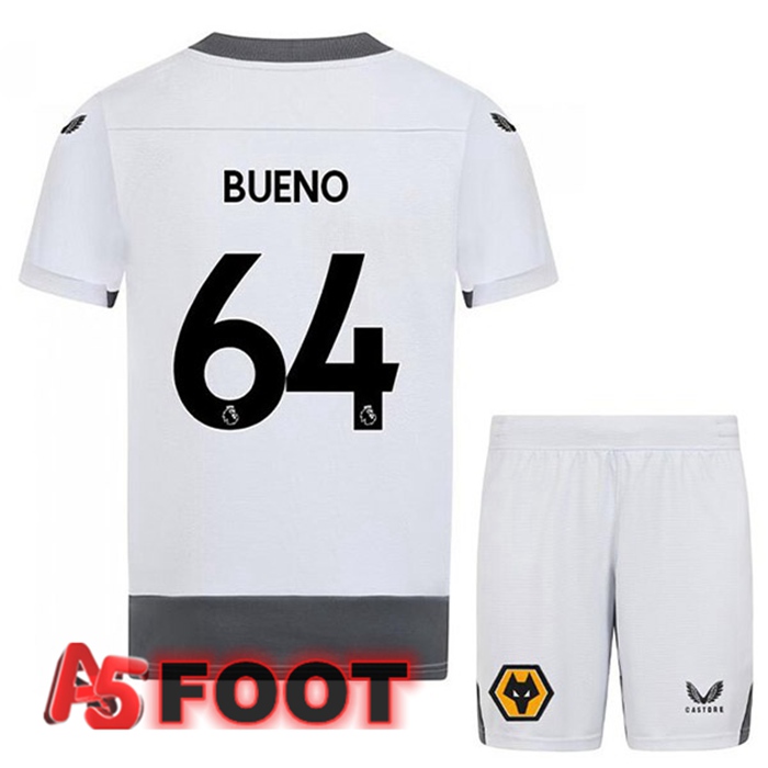 Maillot Foot Wolves (BUENO 64) Enfant Third Blanc Gris 2022/2023