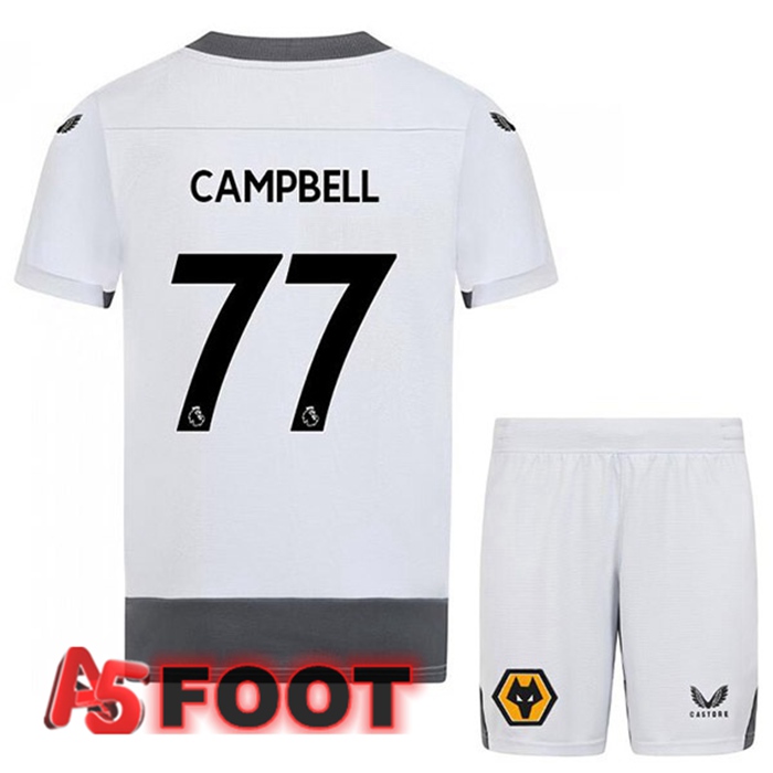 Maillot Foot Wolves (CAMPBELL 77) Enfant Third Blanc Gris 2022/2023