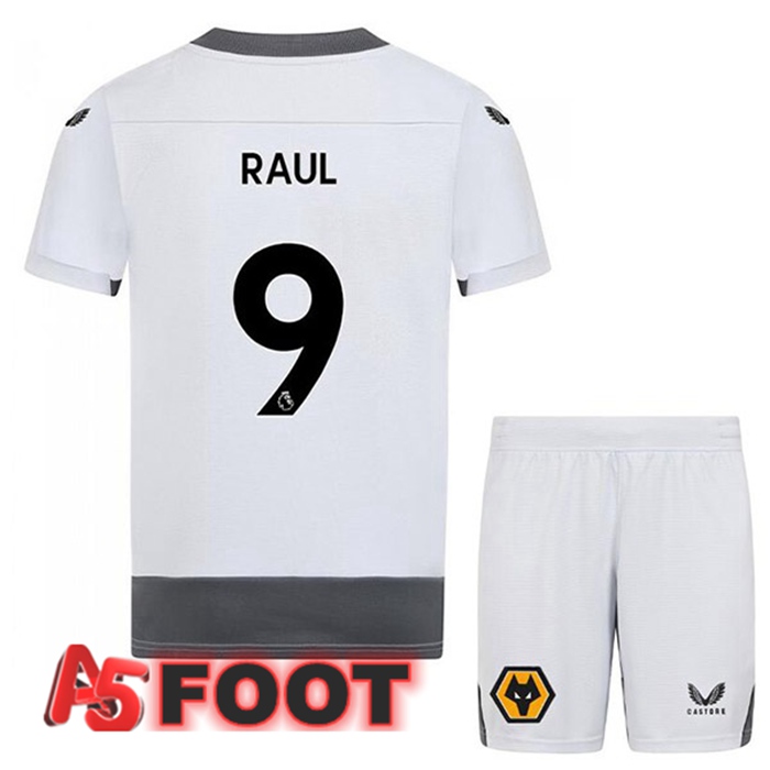 Maillot Foot Wolves (RAUL 9) Enfant Third Blanc Gris 2022/2023