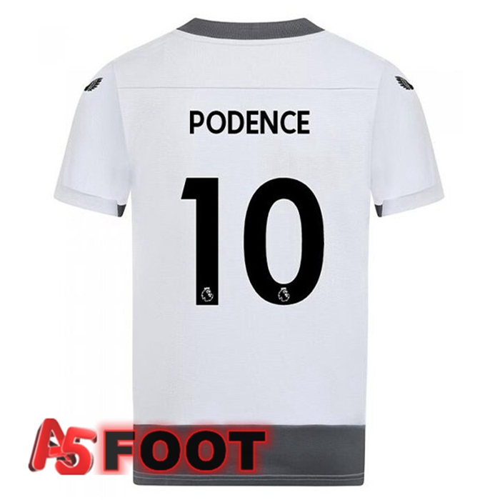 Maillot Foot Wolves (PODENCE 10) Third Blanc Gris 2022/2023
