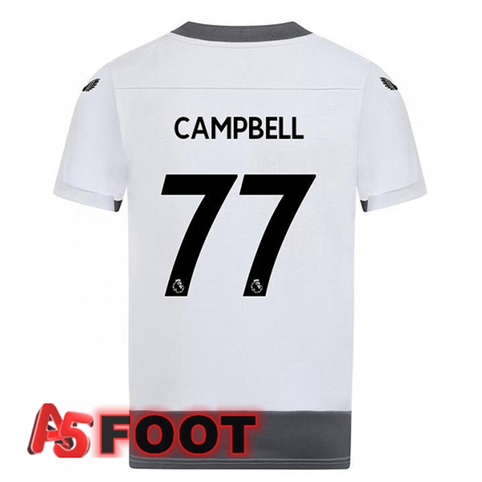 Maillot Foot Wolves (CAMPBELL 77) Third Blanc Gris 2022/2023