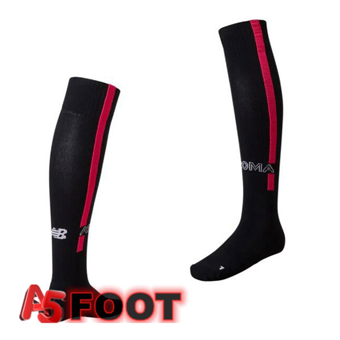 Chaussettes De Foot AS Roma Third Noir 2022/2023