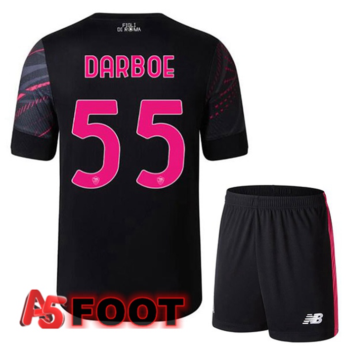 Maillot Foot AS Roma (DARBOE 55) Enfant Third Noir 2022/2023