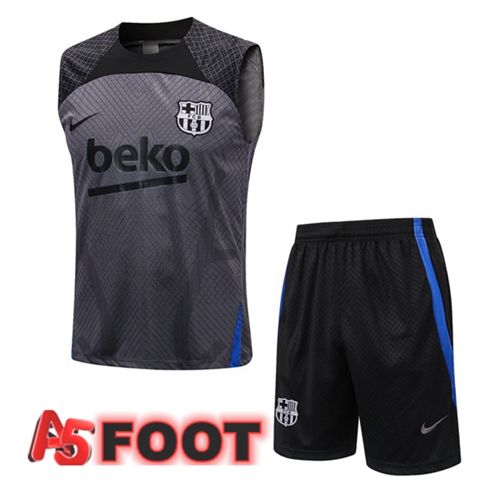 Gilet De Foot FC Barcelone + Shorts Gris 2022/2023