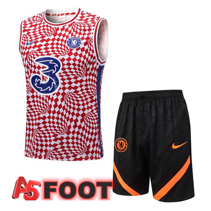 Gilet De Foot FC Chelsea + Shorts Rouge Blanc 2022/2023