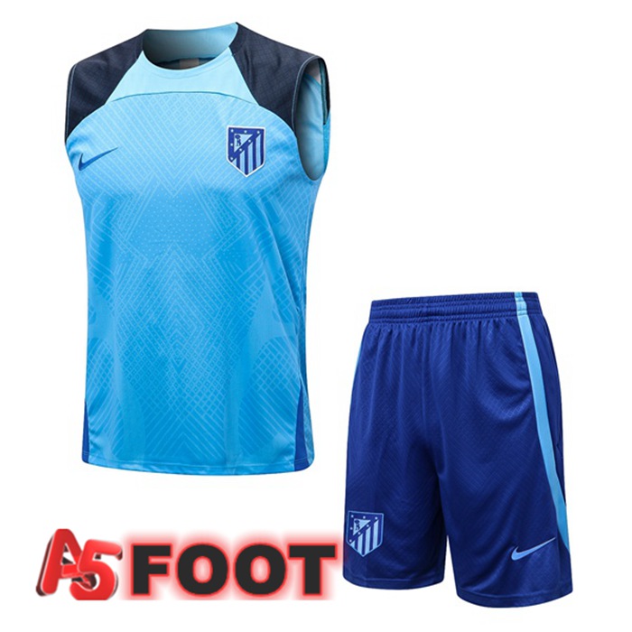 Gilet De Foot Atletico Madrid + Shorts Bleu 2022/2023