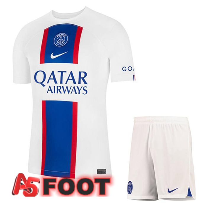 Maillot Foot Paris PSG Enfant Third Blanc 2022/2023