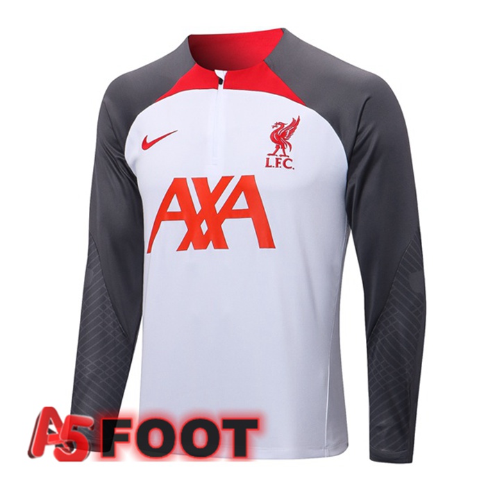 Training Sweatshirt FC Liverpool Blanc Gris 2022/2023