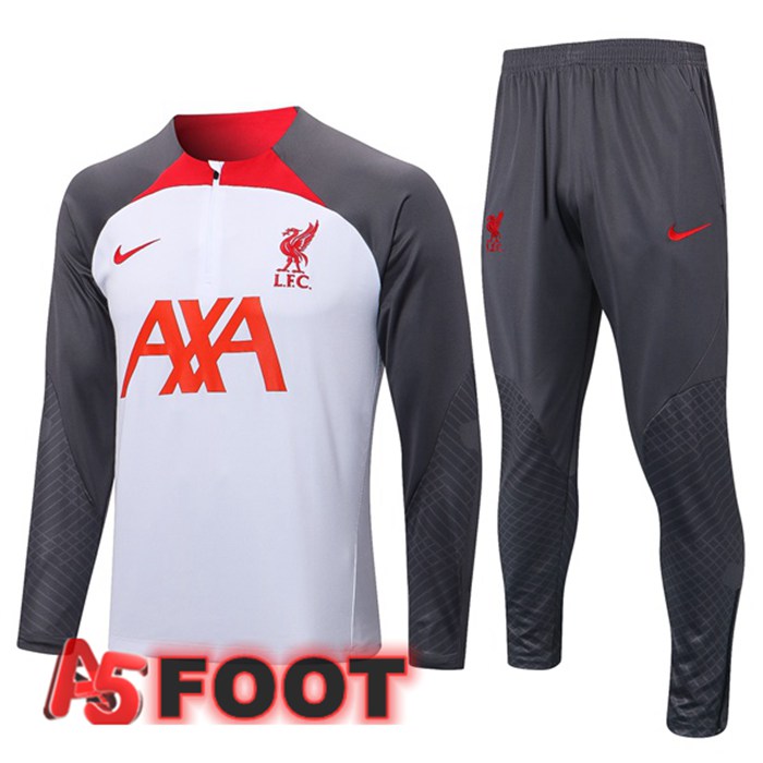 Survetement De Foot FC Liverpool Blanc Gris 2022/2023